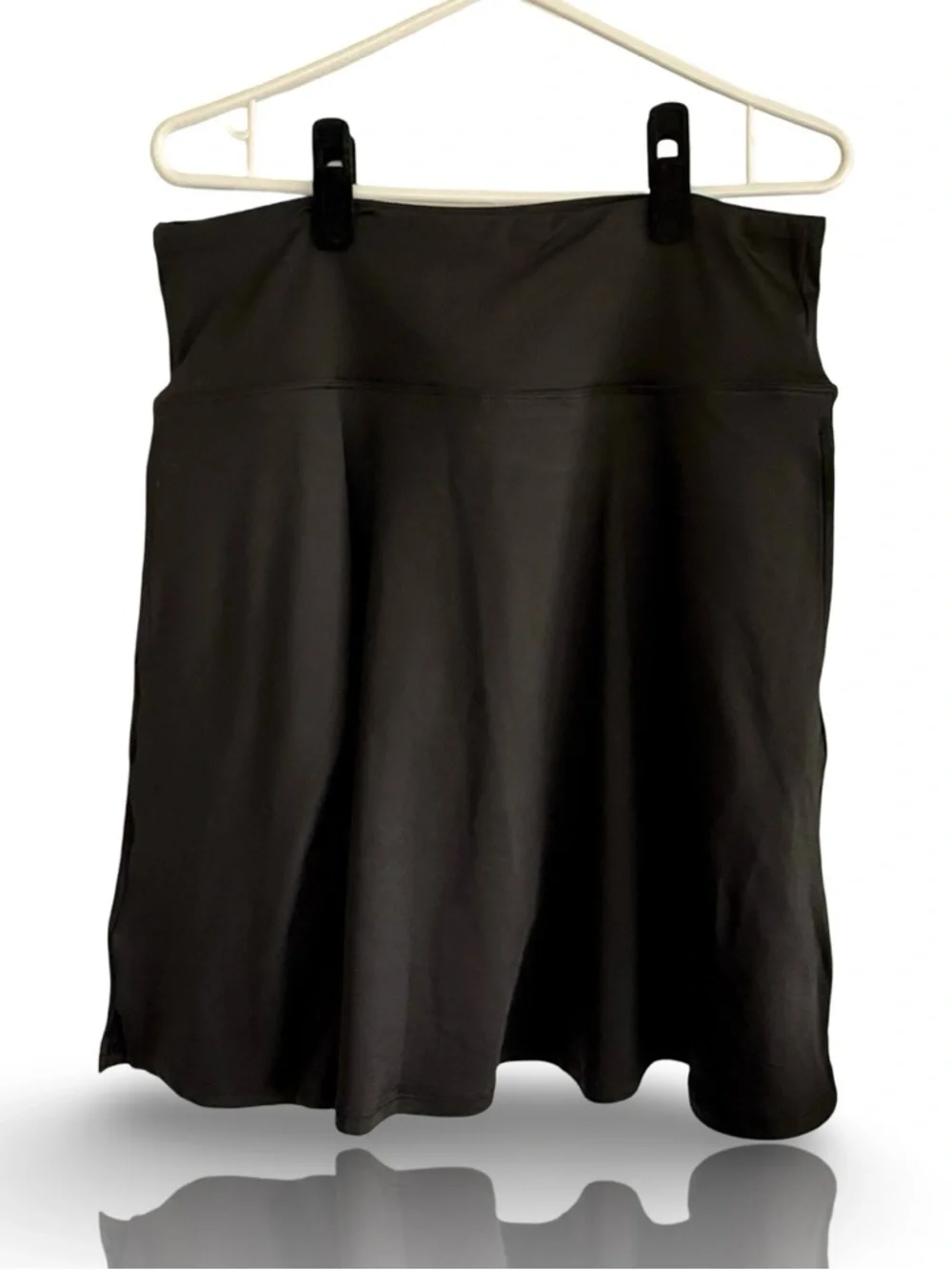 Black Tennis Skirt with Built-in Shorts & Back Pocket - Picture 2 of 12